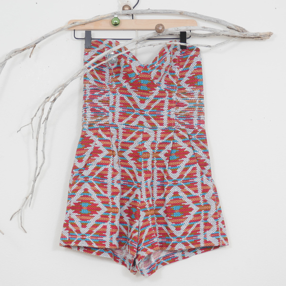 dulce vita Pants - dolce vita Geo/Aztec Print Strapless Romper